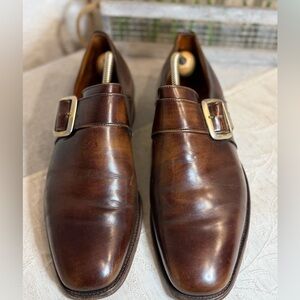 Alan McAfee London Bespoke Single Monk Strap Shoes - UK 9 / US 10 -‎ Tree Incl.